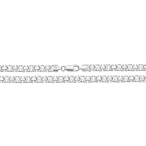 Sterling Silver Flat Byzantine Bracelet - G1036