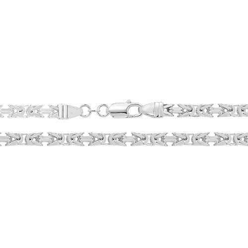 Sterling Silver Square Byzantine Bracelet - G1045