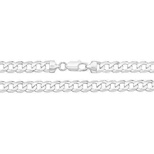 Sterling Silver Flat Curb Bracelet - G1070