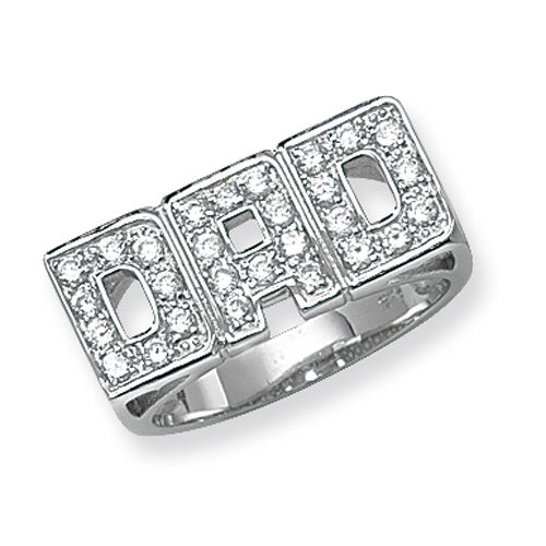 Sterling Silver Men's Dad CZ Ring - G7246CZ