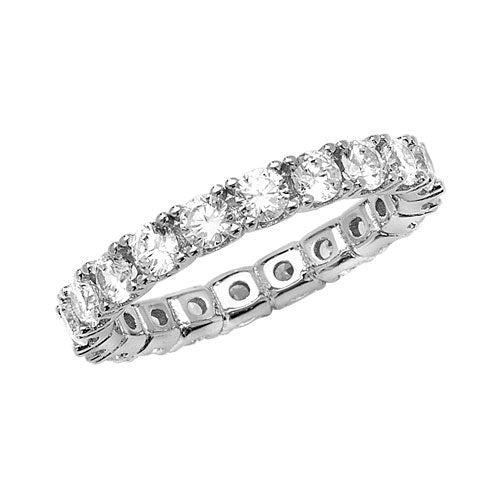 Sterling Silver CZ Full Eternity Ring - G7515