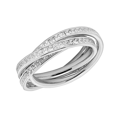 Sterling Silver CZ Russian Ring - G7528