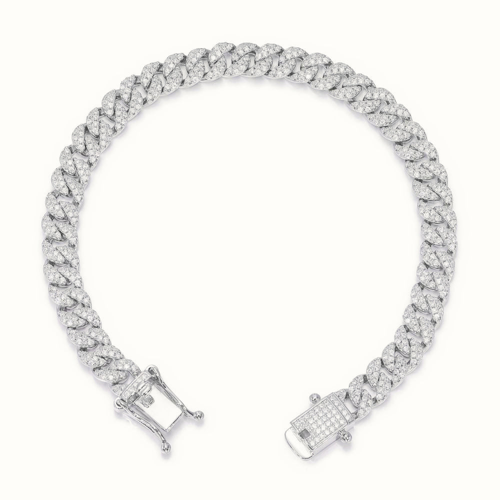 Sterling Silver CZ Set Cuban Bracelet 6.0mm – ABB198