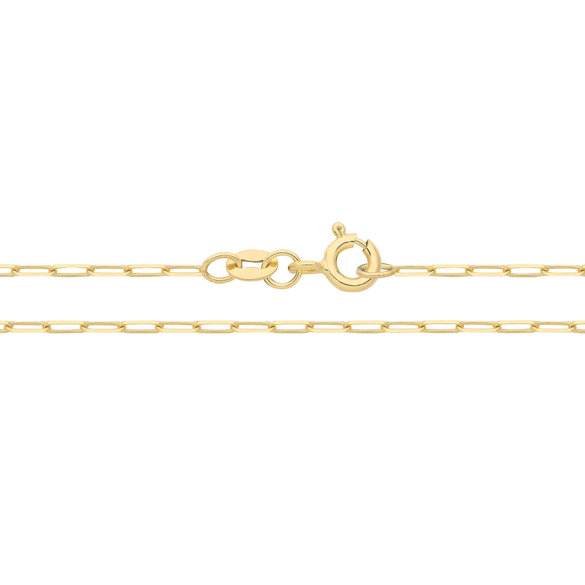 9ct Yellow Gold Fine Paperclip Chain - CH569
