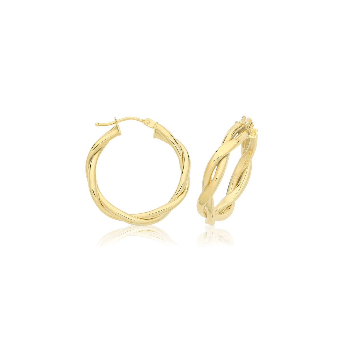 9ct Gold Hoops Earrings - ER1220 - 20 mm