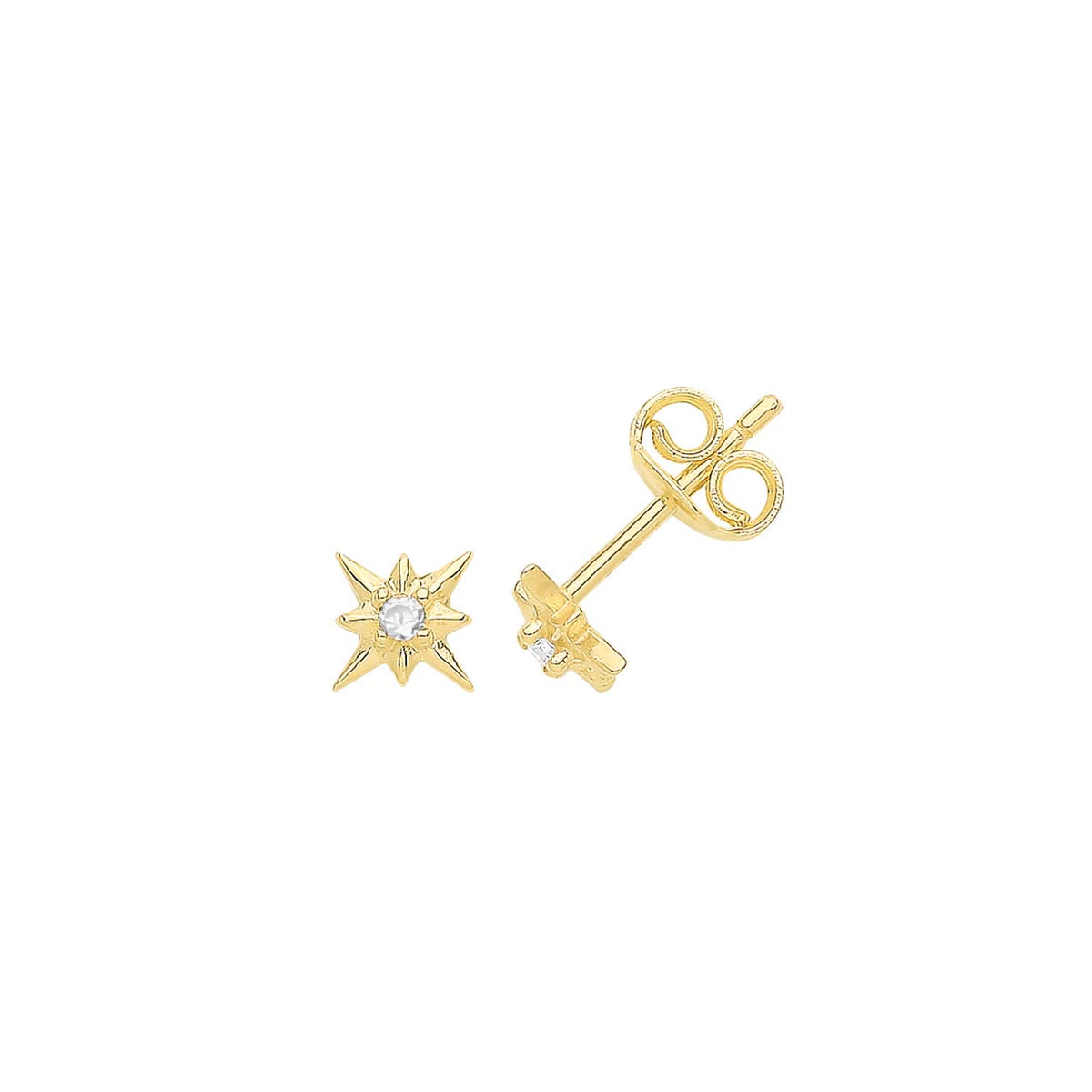 9ct Gold Star Studs - ES1689