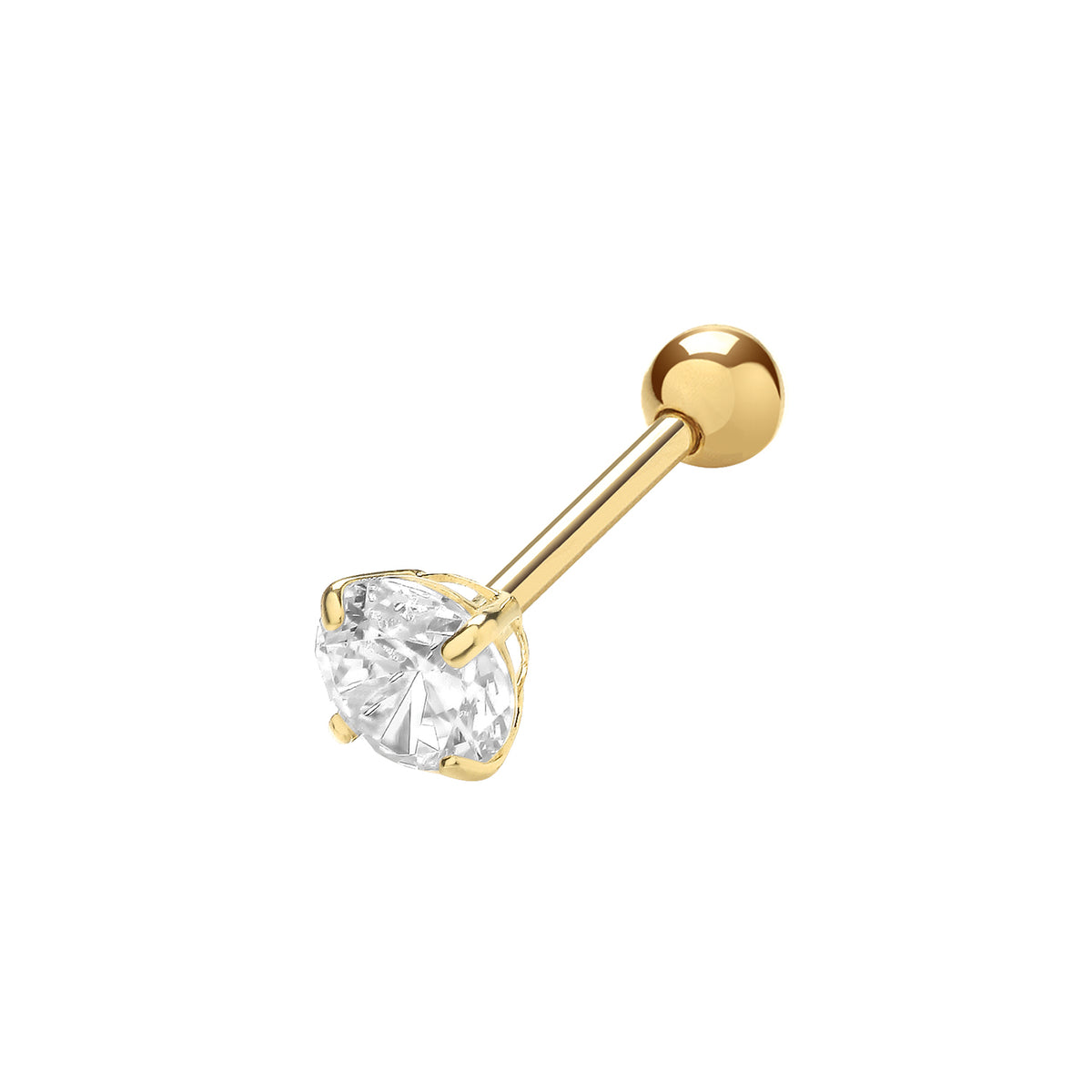 9ct Gold CZ Cartilage Studs - ES1988