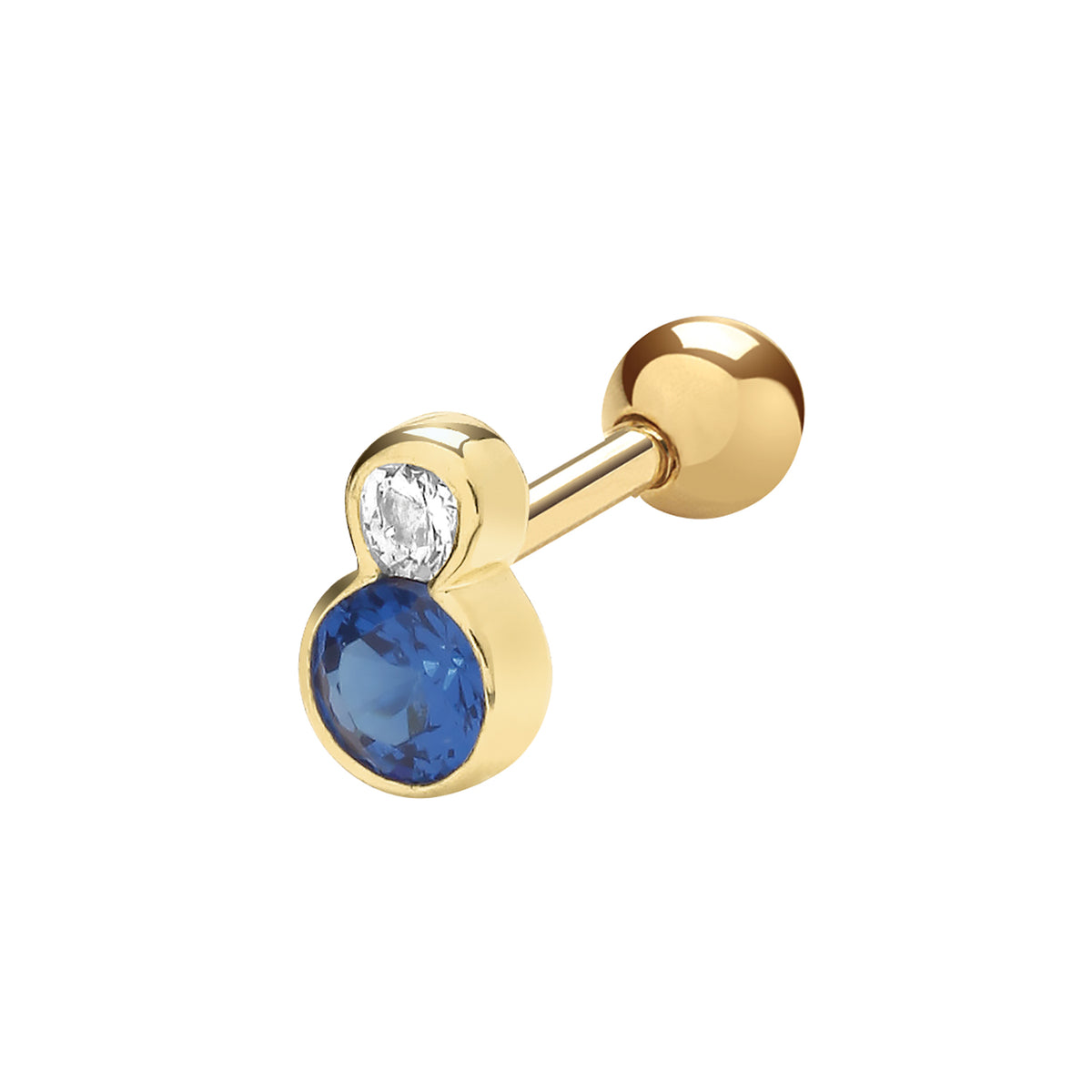 9ct Gold CZ Cartilage Stud - ES2000