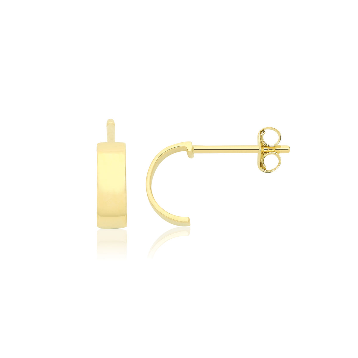 9ct Yellow Gold Half-Hoop Earrings - ES2107