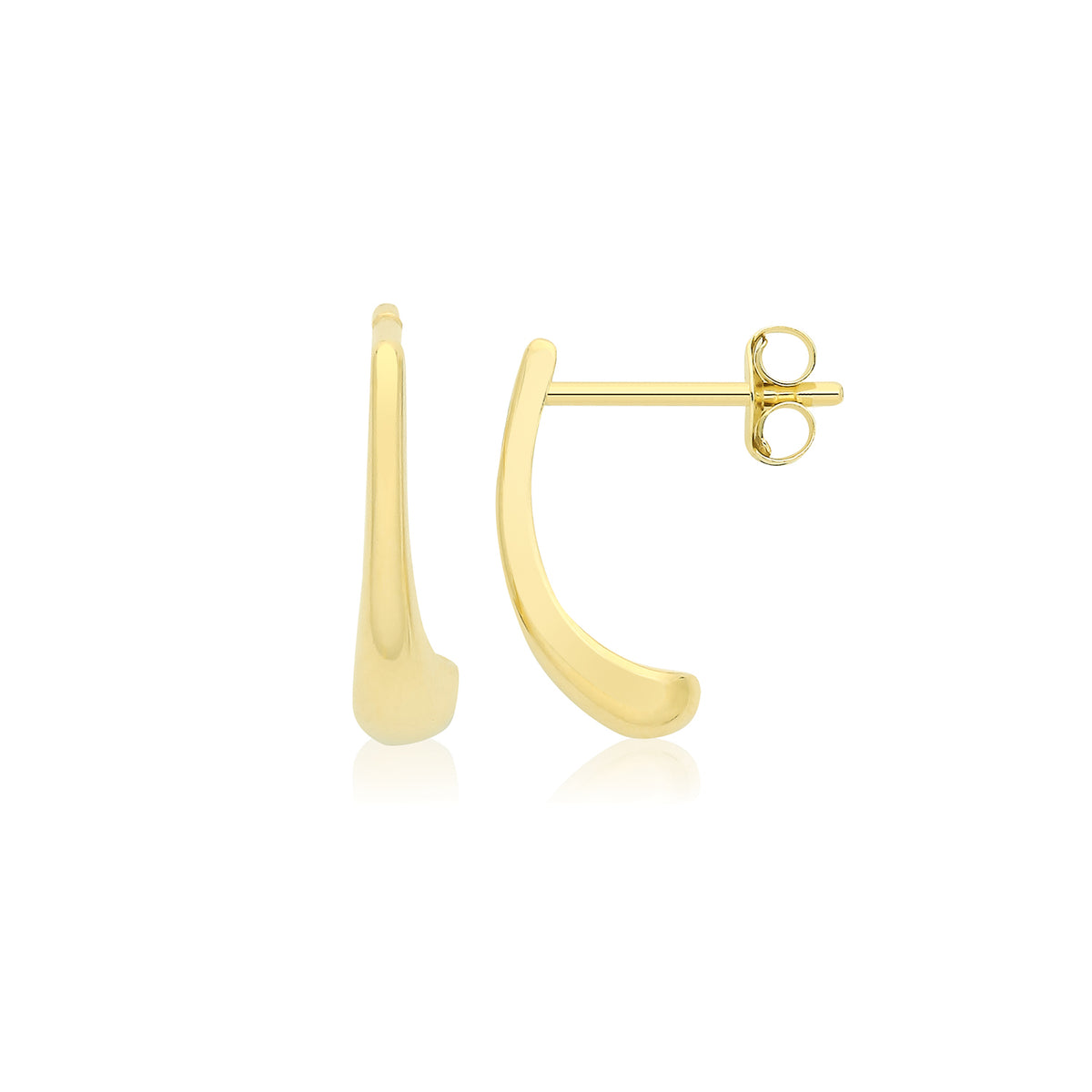 9ct Yellow Gold Half-Hoop Earrings - ES2109