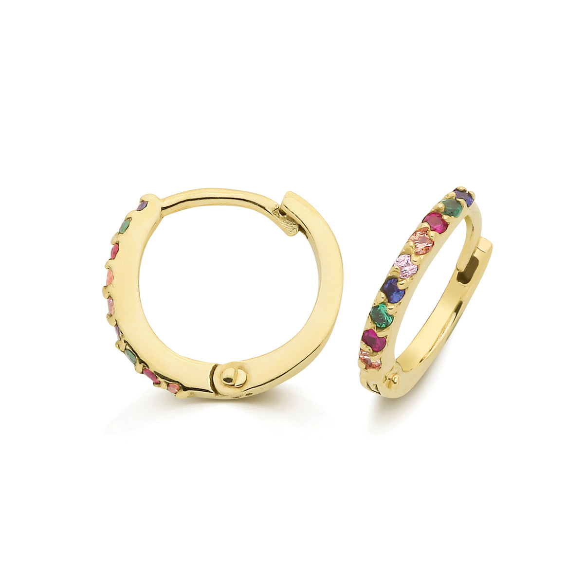 9ct Yellow Gold CZ Clickers - ES2167
