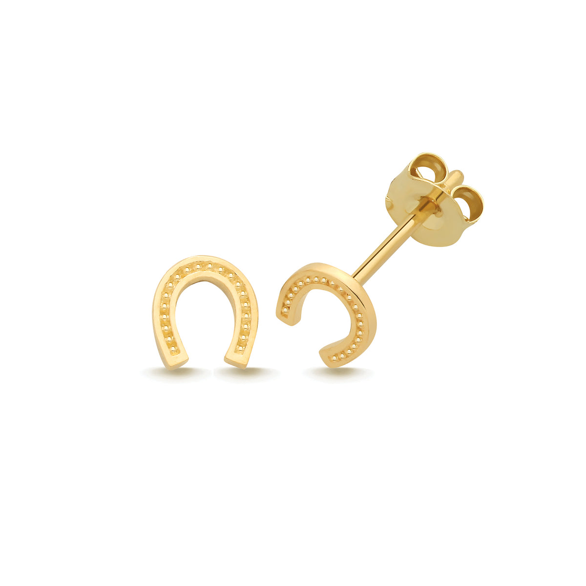 9ct Yellow Gold Horseshoe Stud - ES2173