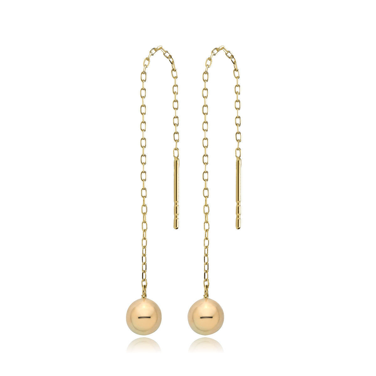 9ct Yellow Gold Ball Drop Earrings - ES2188