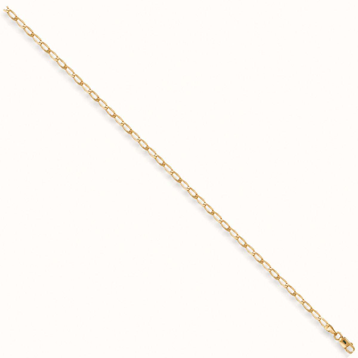 9ct yellow gold Rada anklet with lobster clasp