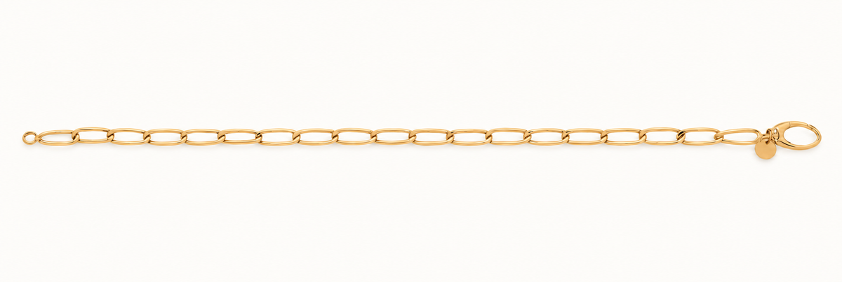 9ct Yellow Gold Oval Link Bracelet – 4mm
