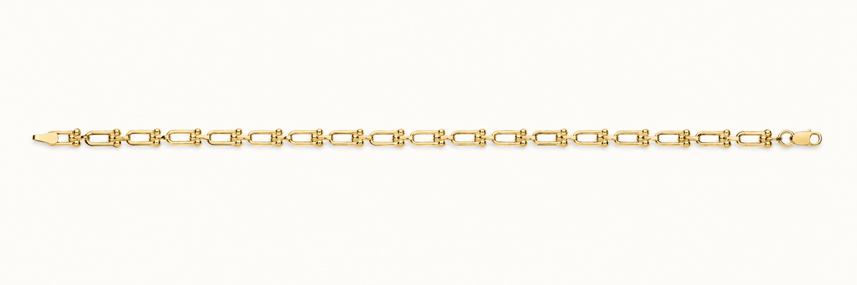 9ct Yellow Gold Bike Lock Link Bracelet – 4.7mm