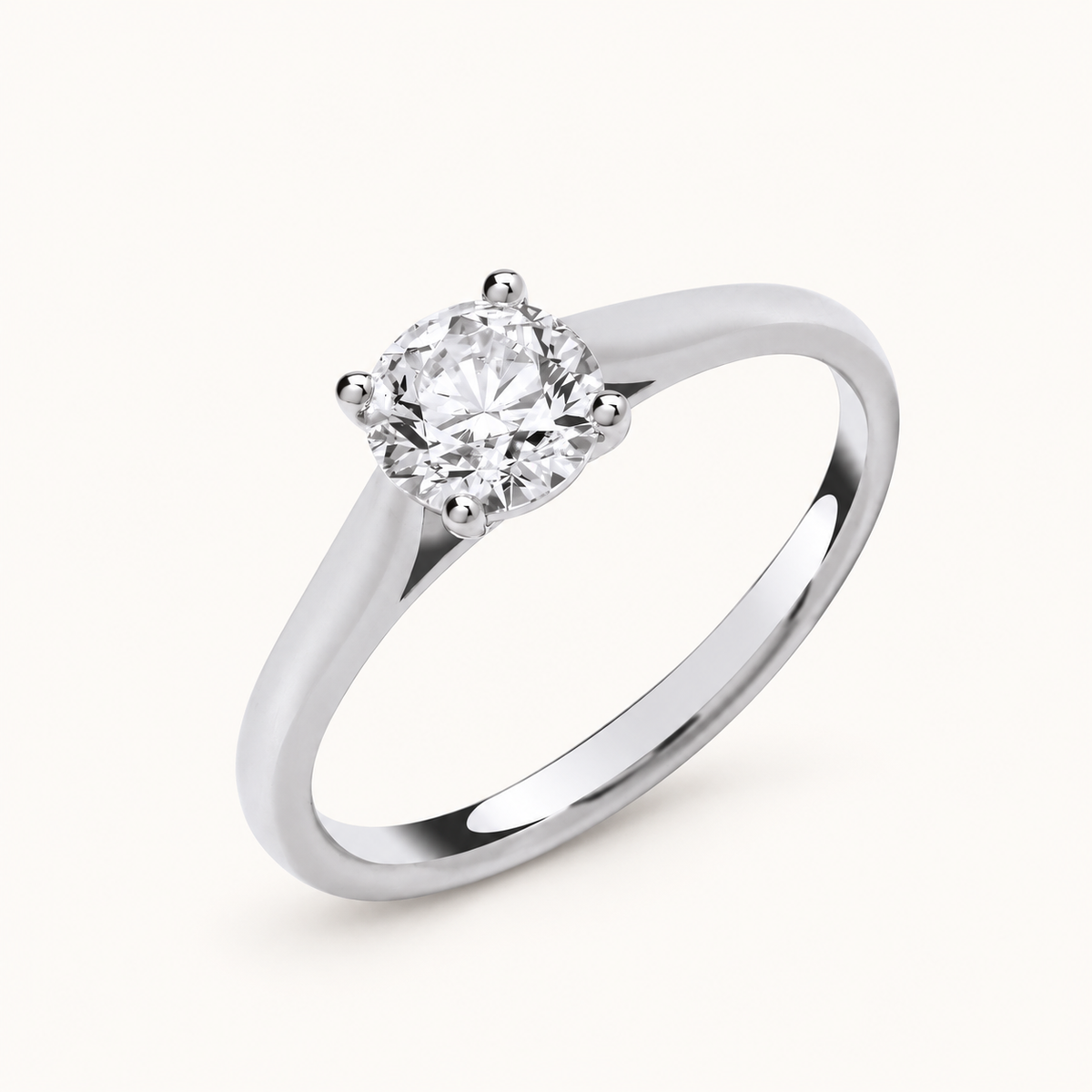18ct White Gold 1.00ctw Solitaire Lab Grown Diamond Ring IGI Certified — LGDR001