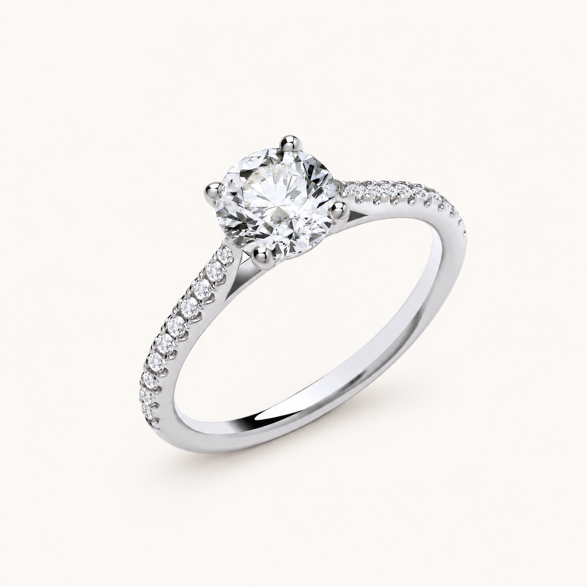 18ct White Gold 1.15ctw Lab Grown Diamond Ring IGI Certified — LGDR006