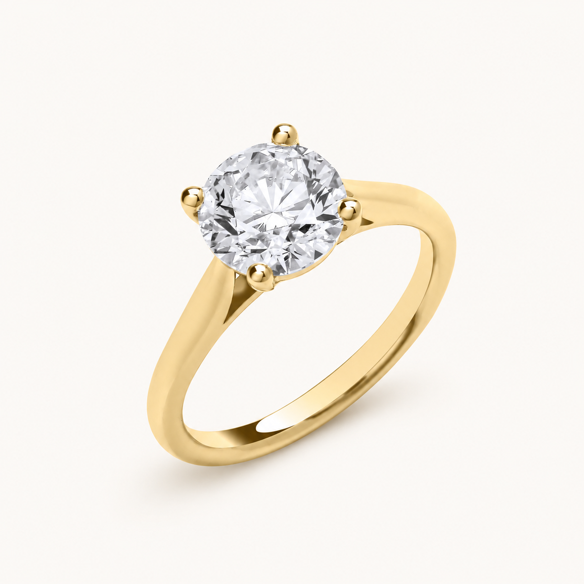 18ct Yellow Gold 2.00ctw Solitaire Lab Grown Diamond Ring IGI Certified — LGDR046