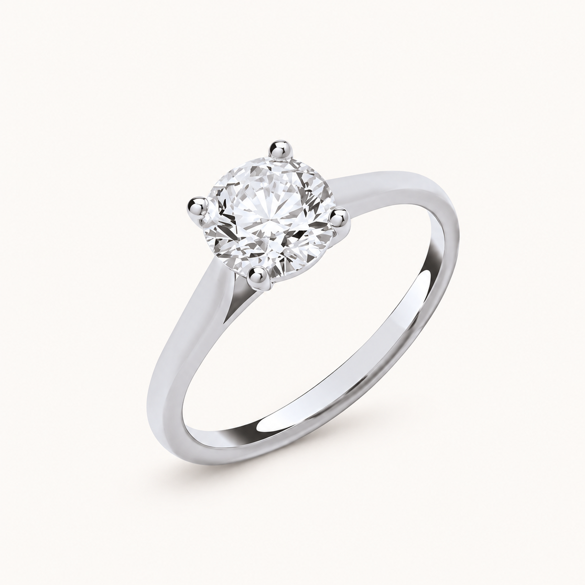 9ct White Gold 2.00ctw Solitaire Lab Grown Diamond Ring IGI Certified — LGDR061