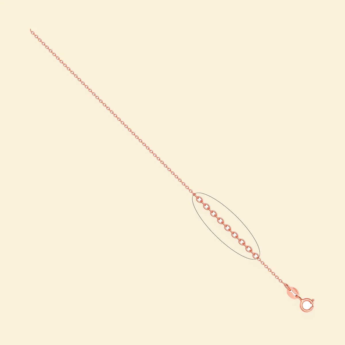 Rose Gold Plated Sterling Silver Rolo Extender Chain – ACN044C