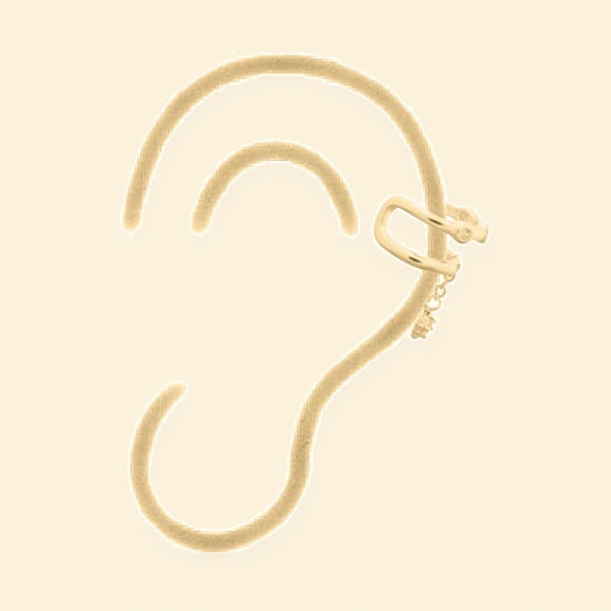 Gold Plated Sterling Silver CZ Set Ear Cuff – AEC008-GP