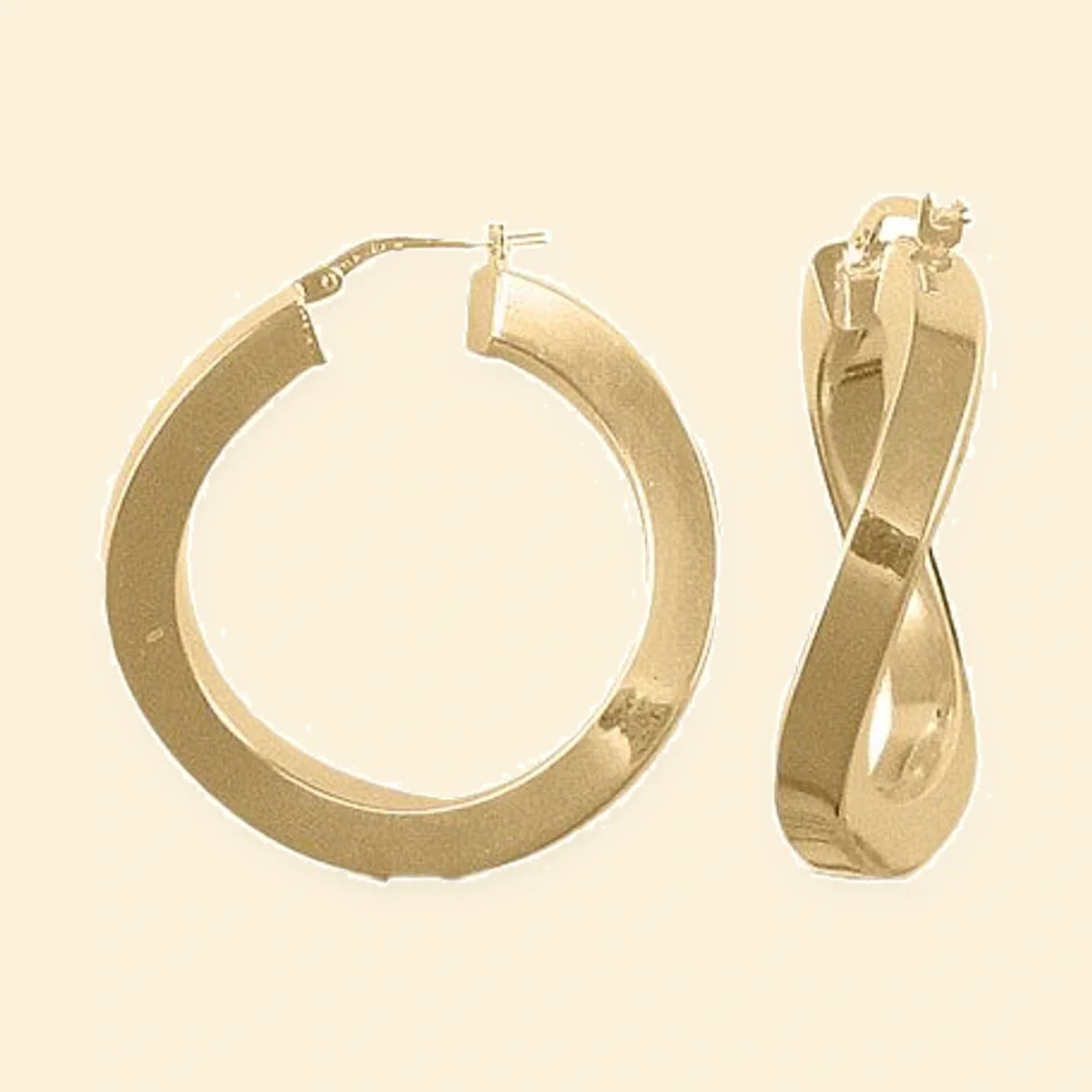 Gold Plated Sterling Silver Formed Hoop Earrings – AER024-GP