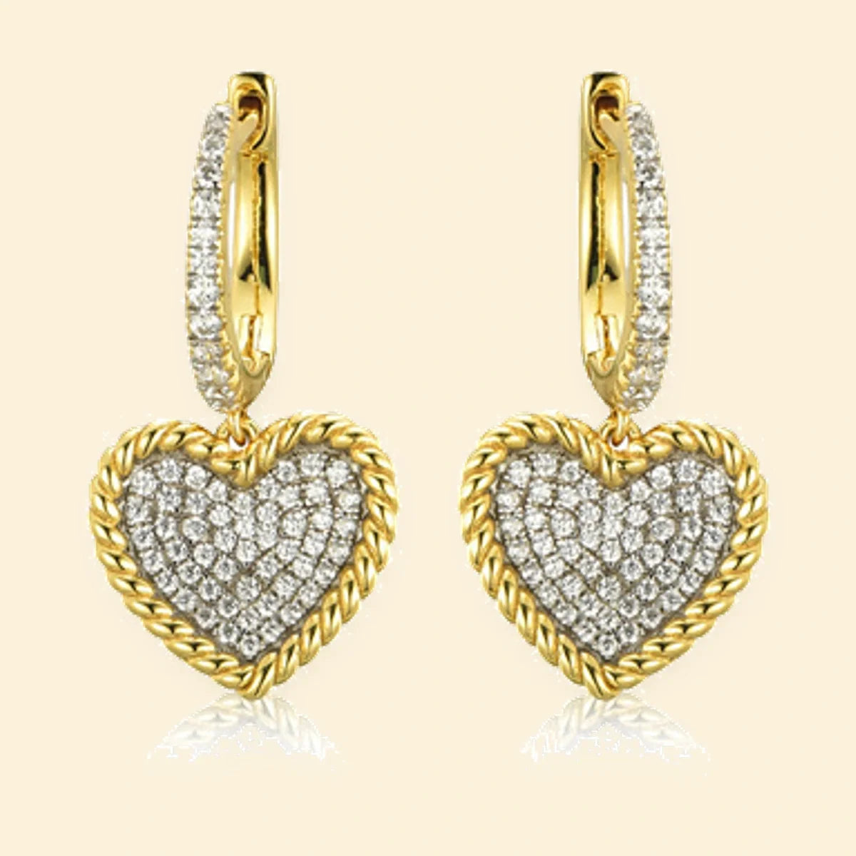 Gold Plated Sterling Silver CZ Set Earrings – AER172