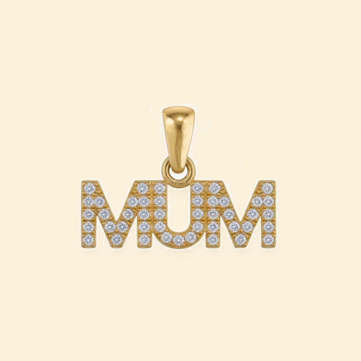 Gold Plated Sterling Silver CZ Mum Pendant – APD241-GP