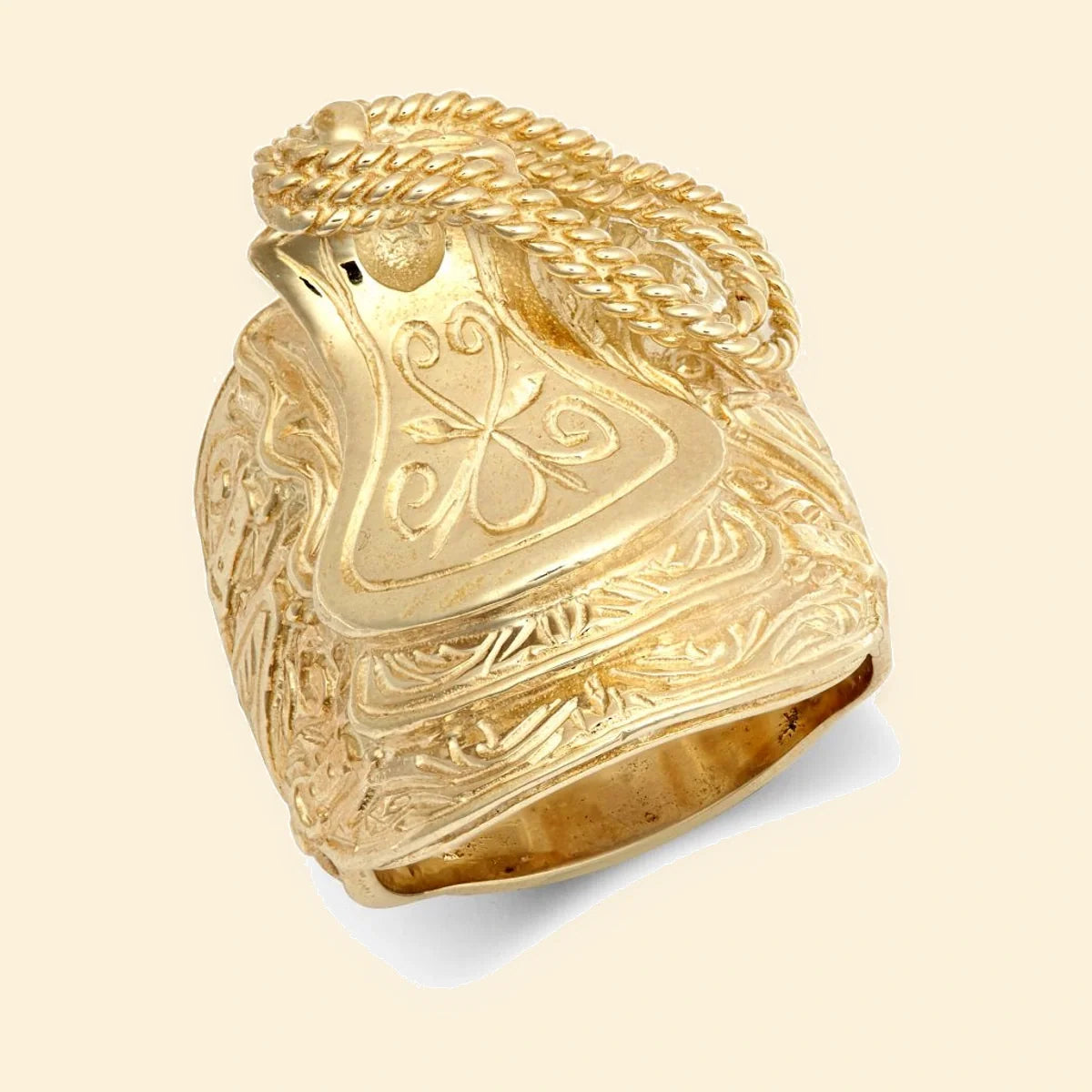 Gold Plated Sterling Silver Saddle Ring – ARN157-GP