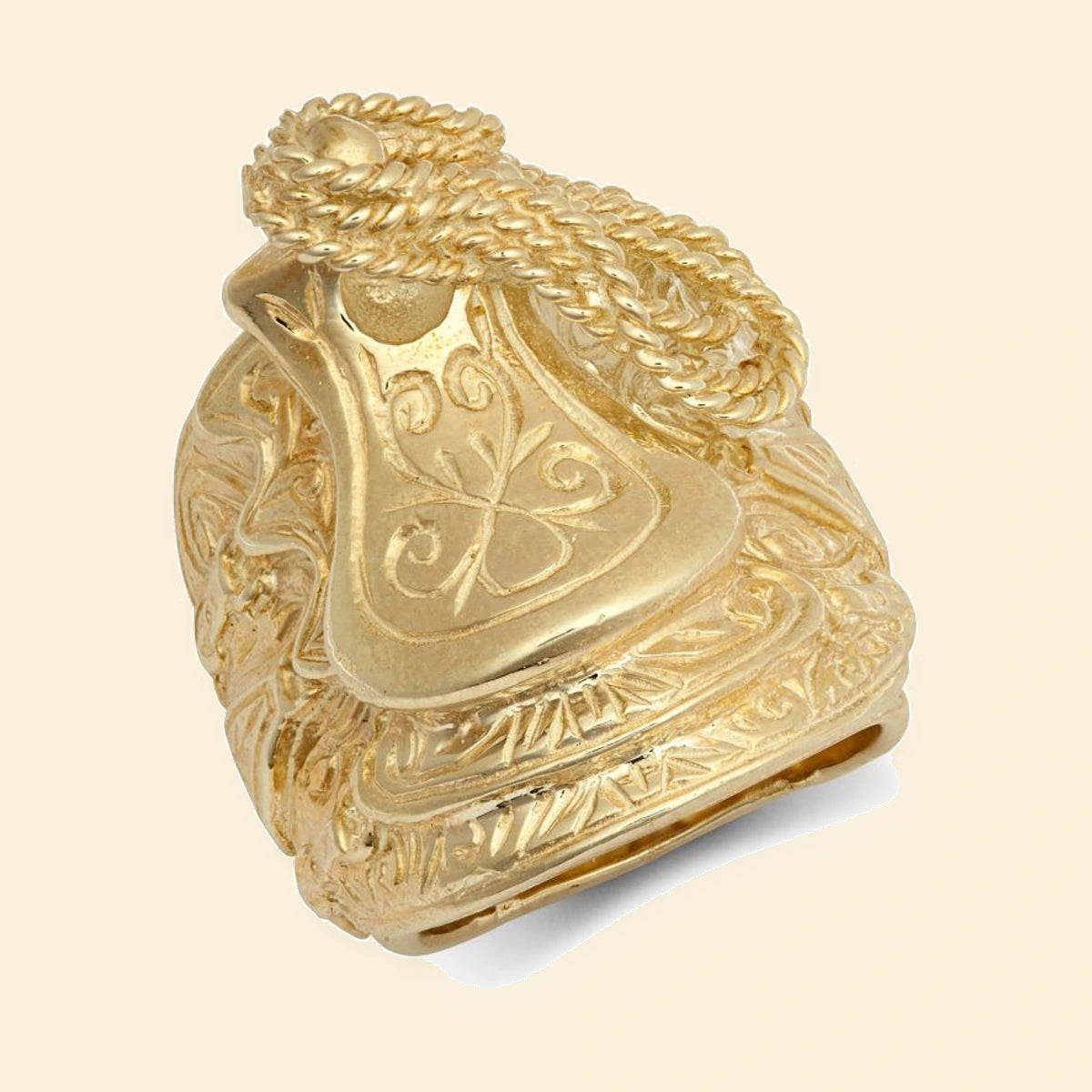 Gold Plated Sterling Silver Saddle Ring – ARN158-GP