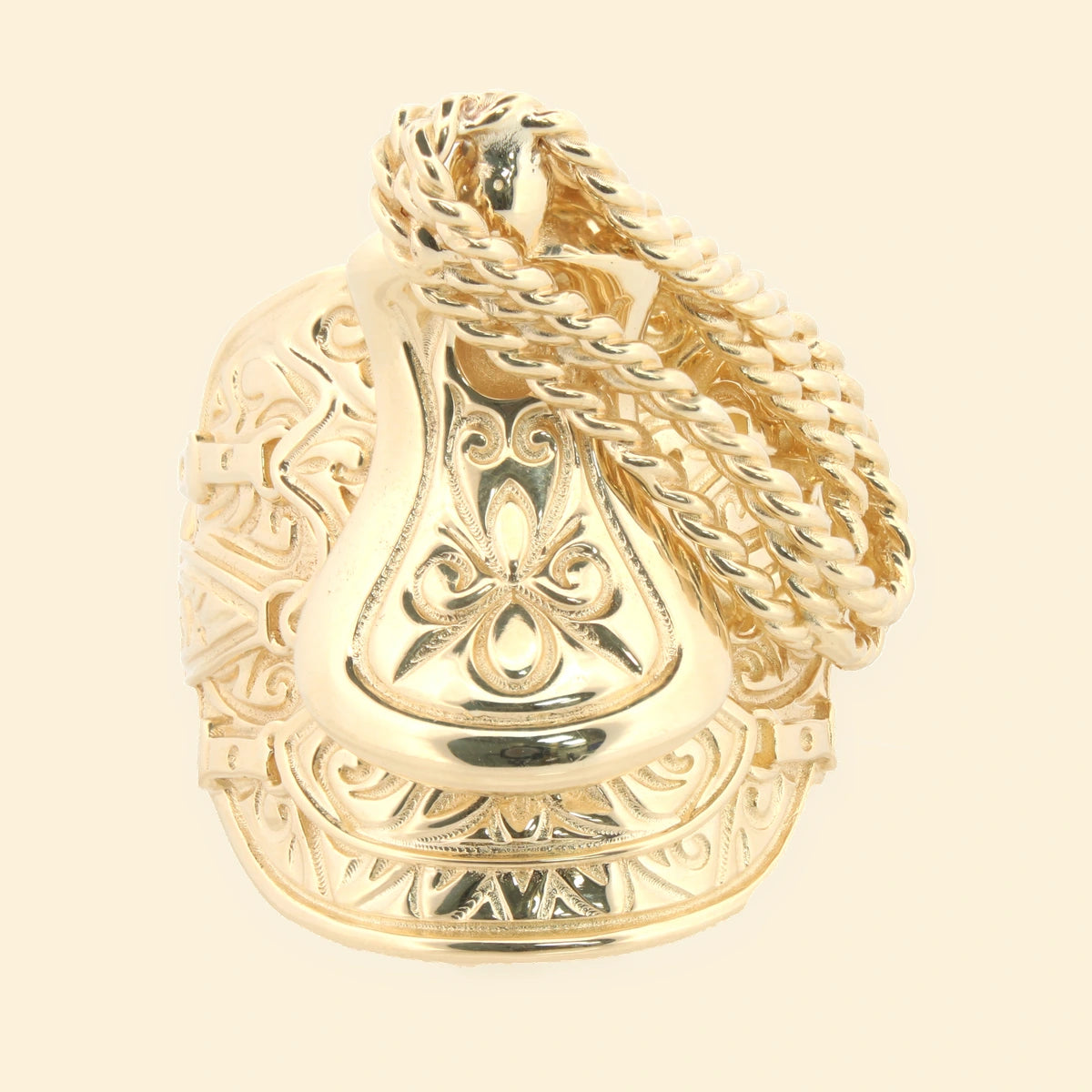 Gold Plated Sterling Silver Saddle Ring – ARN159-GP