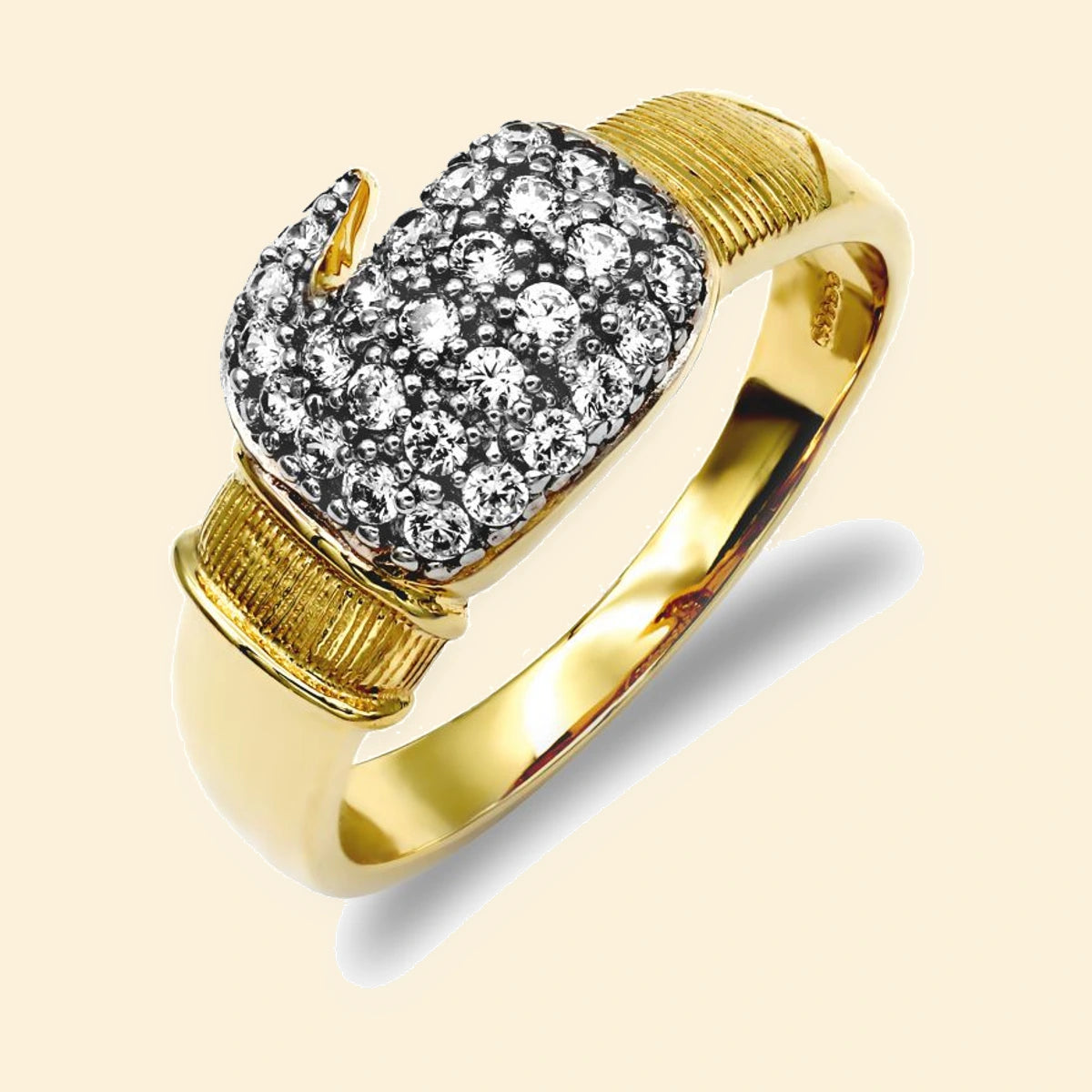 Gold Plated Sterling Silver Boxing Glove Ring – ARN164-GP