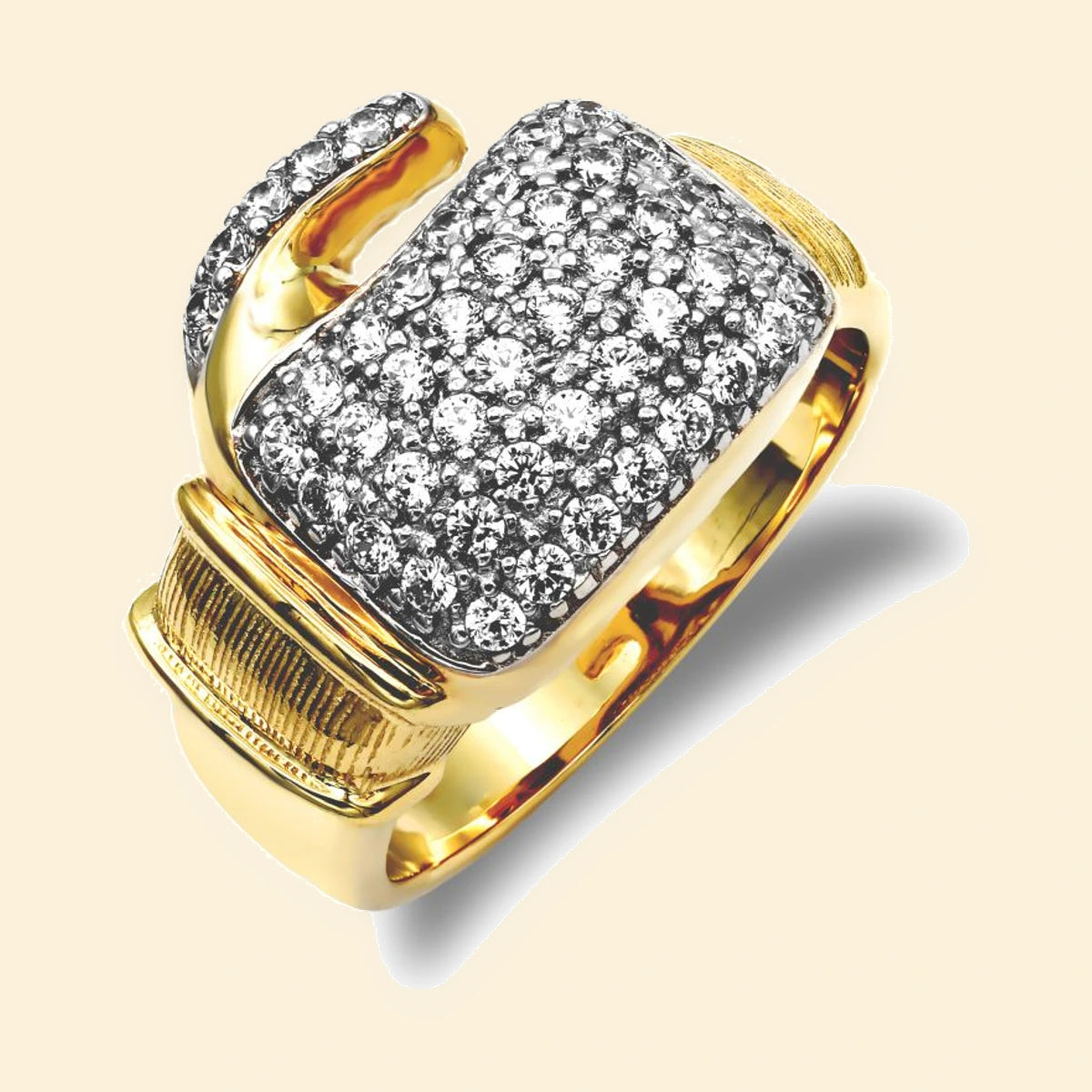 Gold Plated Sterling Silver Boxing Glove Ring – ARN165-GP