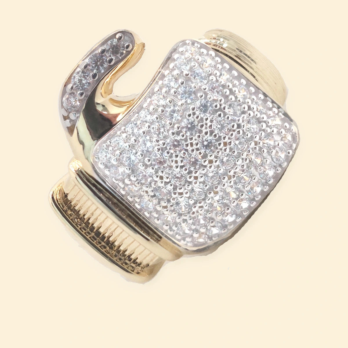 Gold Plated Sterling Silver Boxing Glove Ring – ARN166-GP