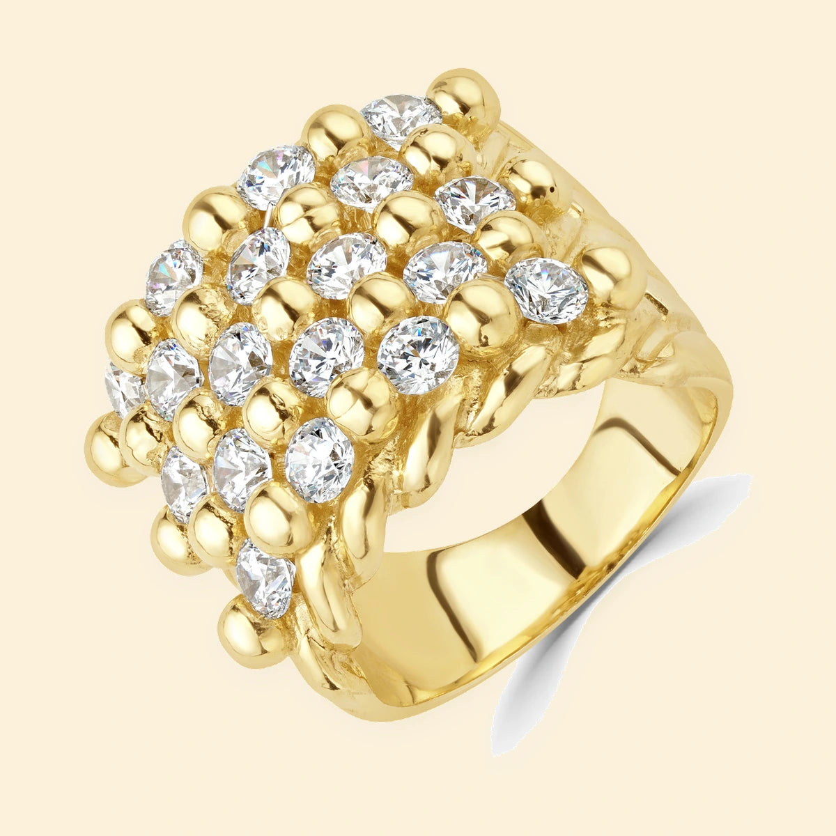 Gold Plated Sterling Silver Keeper Ring – ARN167-GP