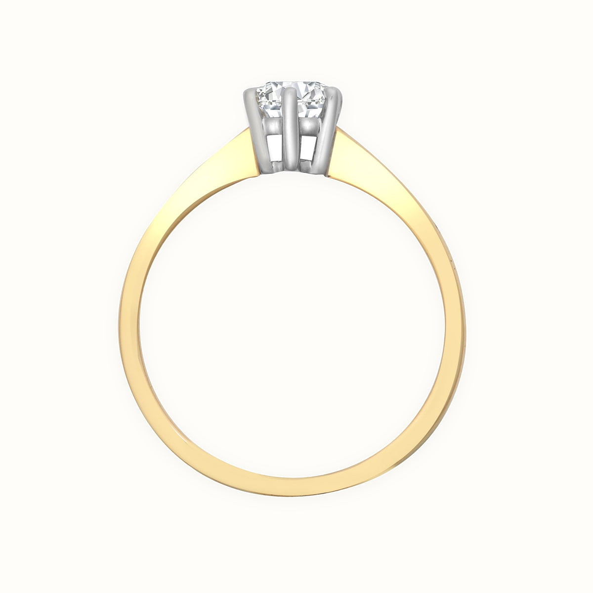 18ct Gold Solitaire Natural Diamond Ring