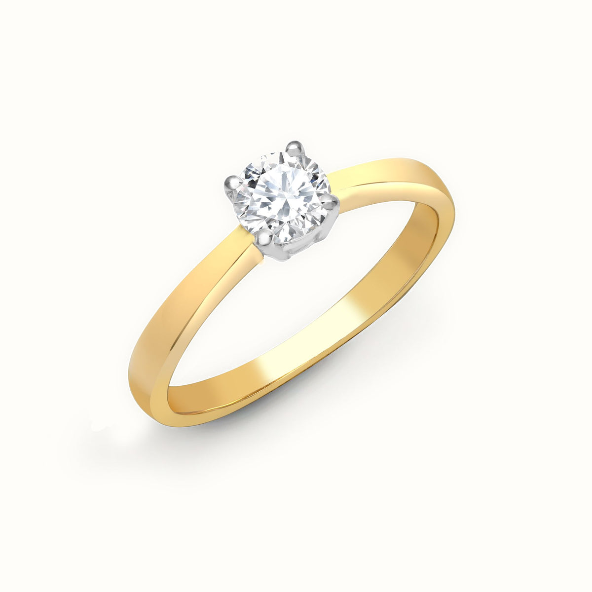 18ct Gold Solitaire Natural Diamond Ring