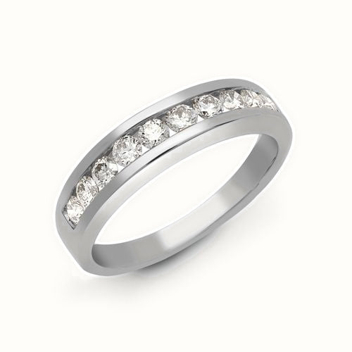 18ct White Gold Channel Set Natural Diamond