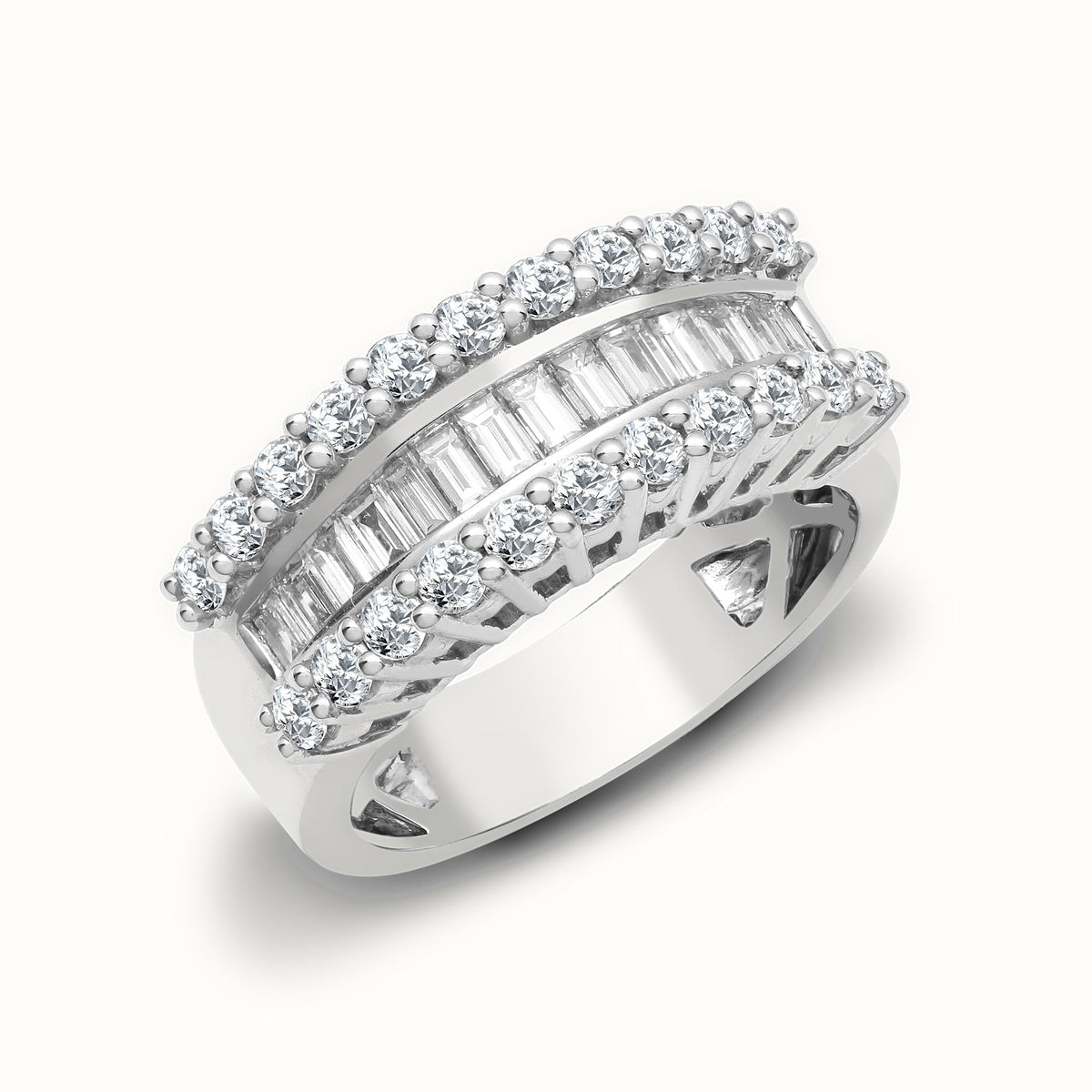 18ct White Gold Natural Diamond Ring