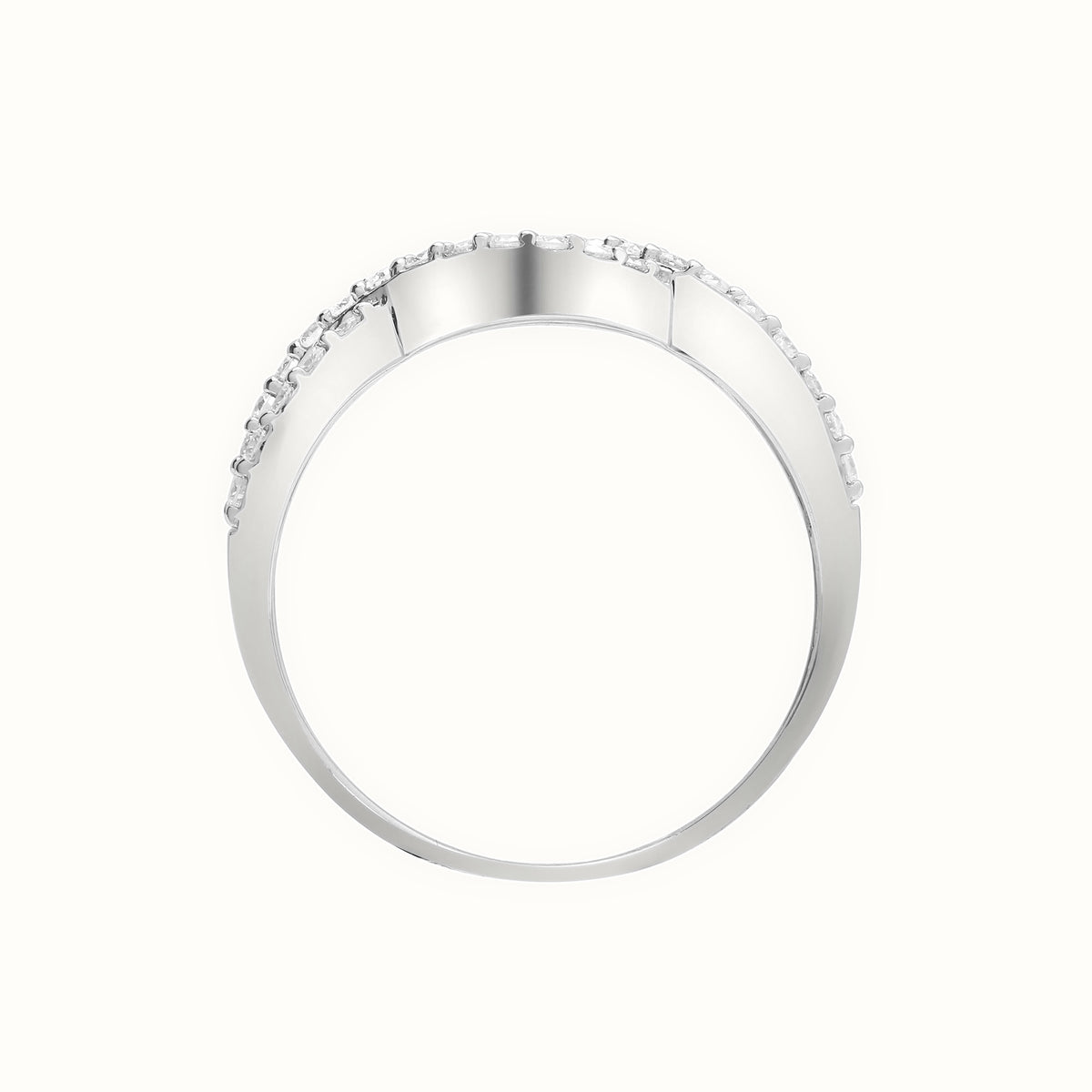 18ct White 0.39ct Natural Diamond Ring