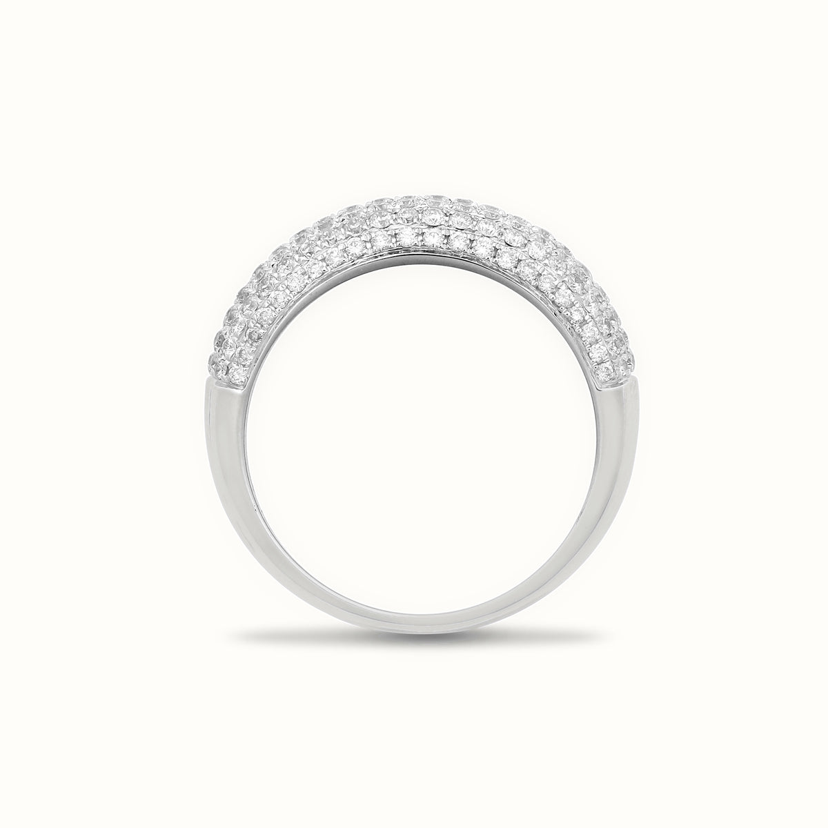 18ct White Natural Diamond Bombay Ring