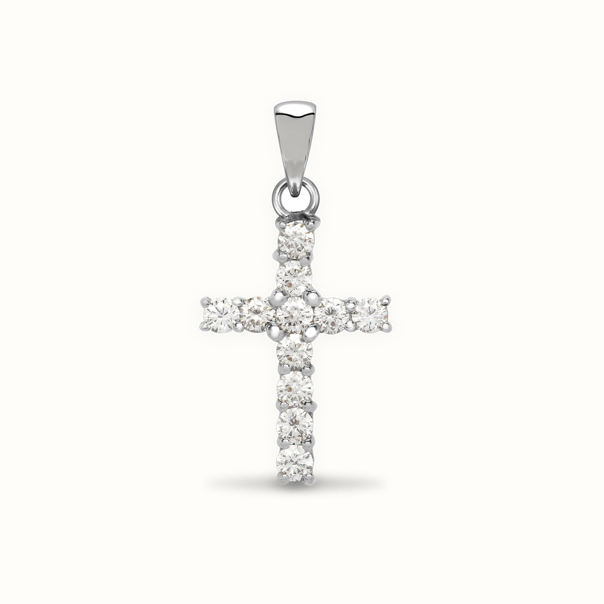 18ct Gold Natural Diamond Cross