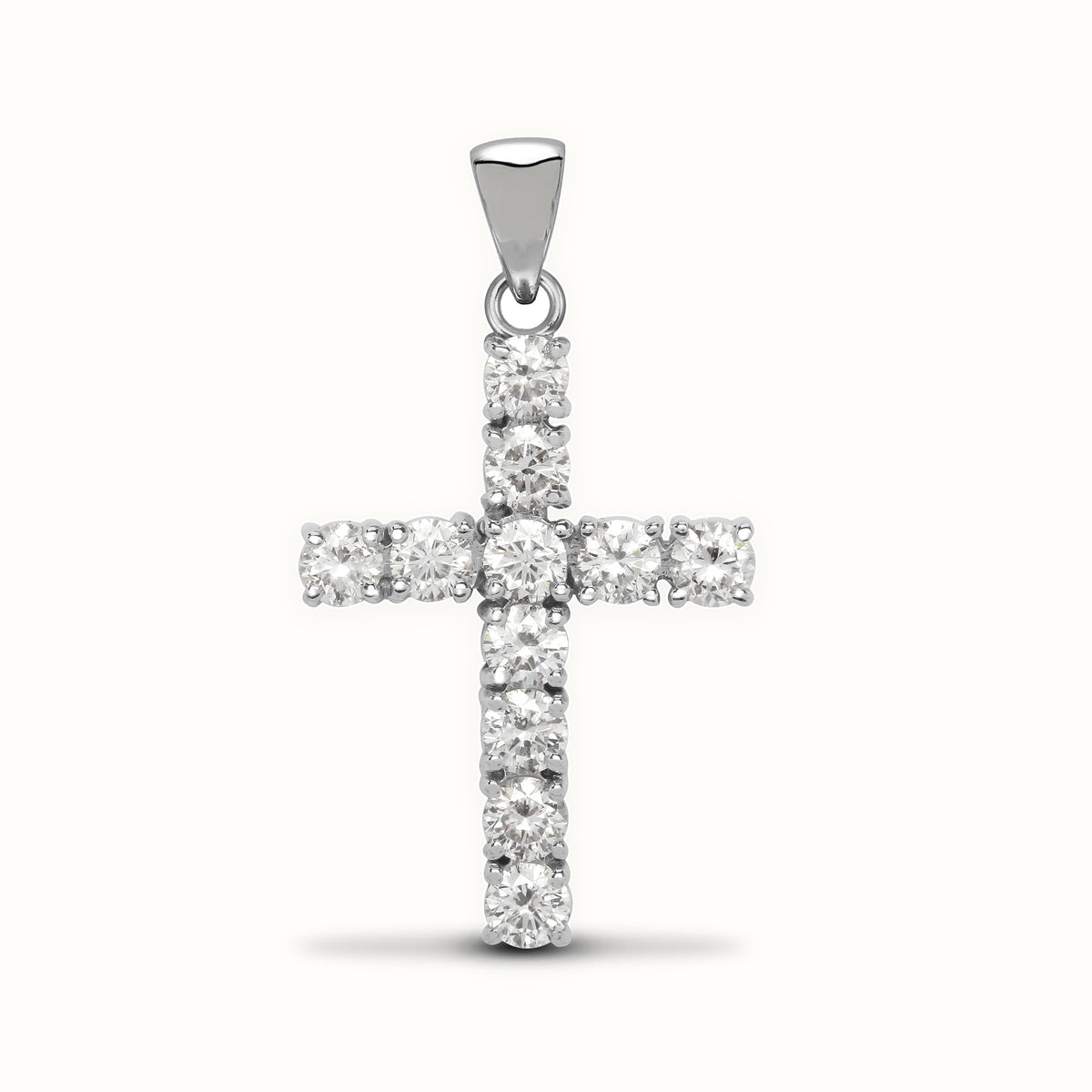 18ct Gold Natural Diamond Cross