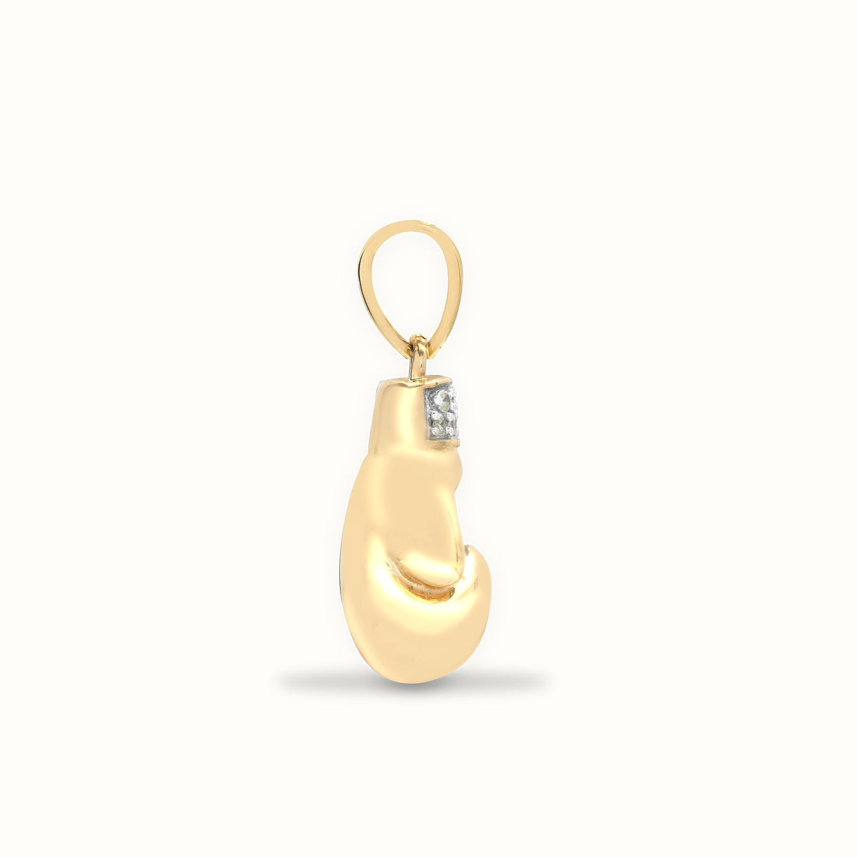 9ct Yellow Gold Natural Diamond Boxing Glove Pendant