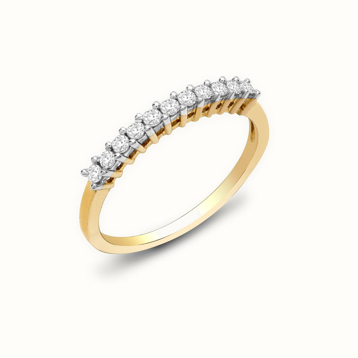 9ct Yellow Gold Natural Diamond Ring