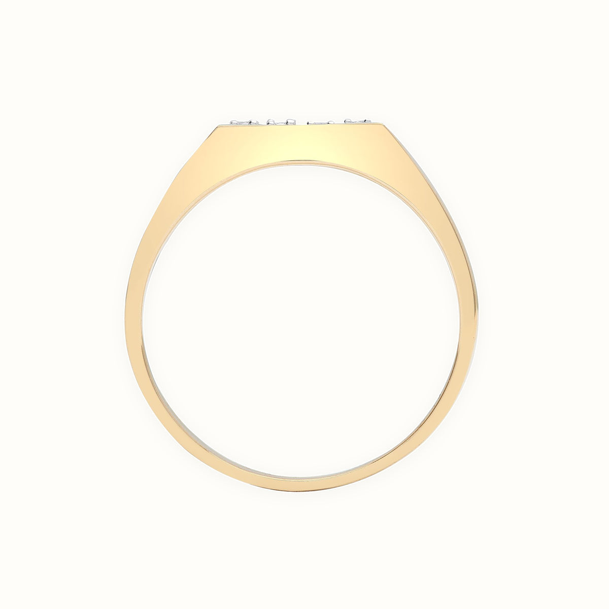 9ct Yellow Gold Gents Natural Diamond Ring