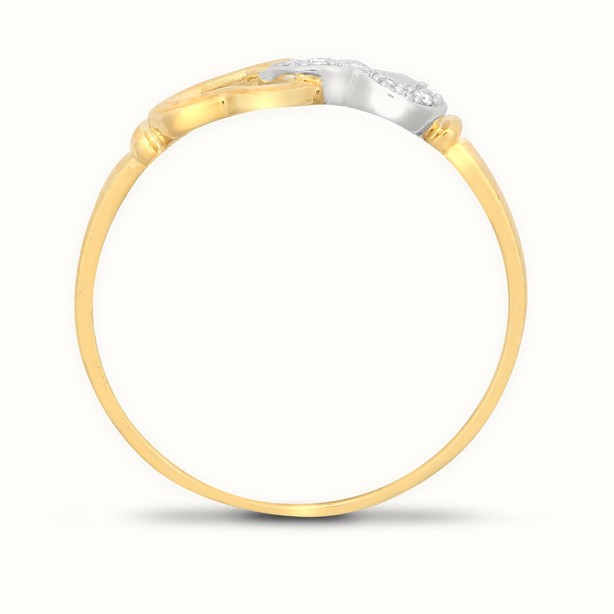 9ct Yellow Gold Natural Diamond Heart Ring