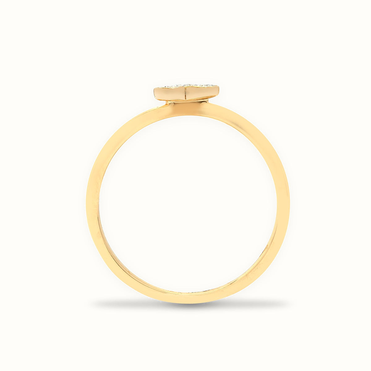 9ct Yellow 0.07ct Natural Diamond Heart Ring