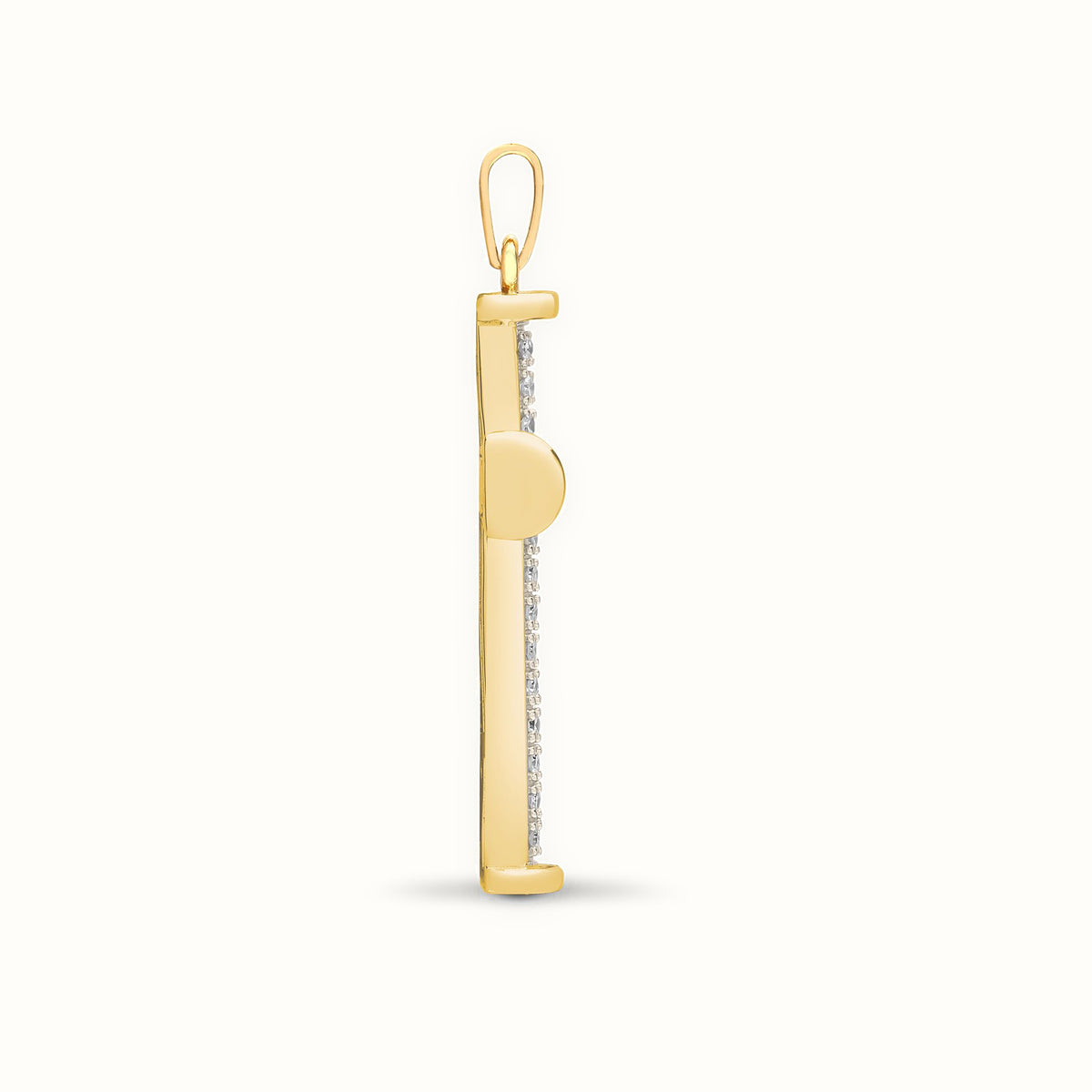 9ct Yellow Gold Natural Diamond Cross